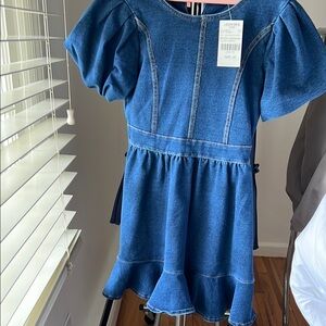 NWT Girls Habitual Blue Denim Dress- soft and stretchy